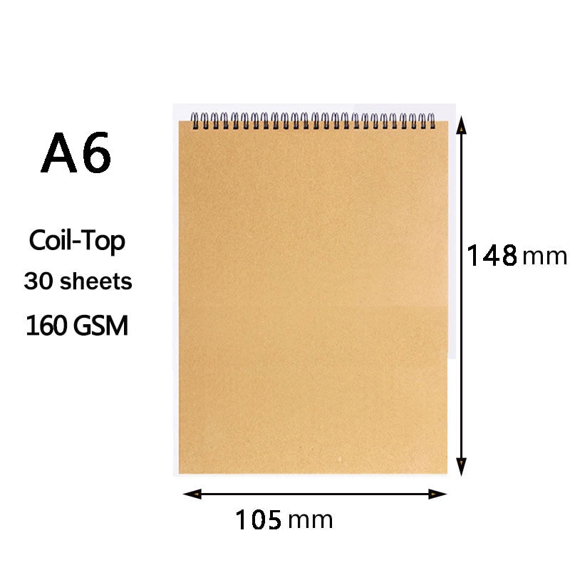HOT】Professional sketchbook Thick paper Spiral notebook Art school supplies  Pencil drawing notepad
