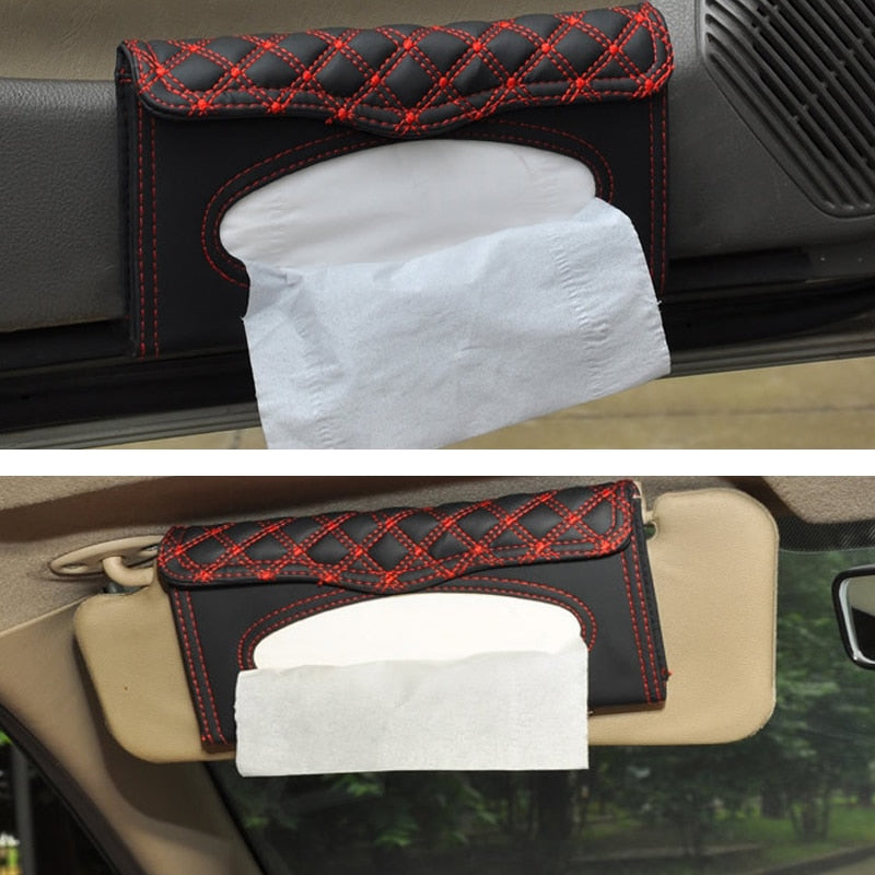 1 Pcs Car Tissue Box Towel Sets Car Sun Visor Tissue Box Holder Auto Interior Storage Decoration for BMW Car Accessories