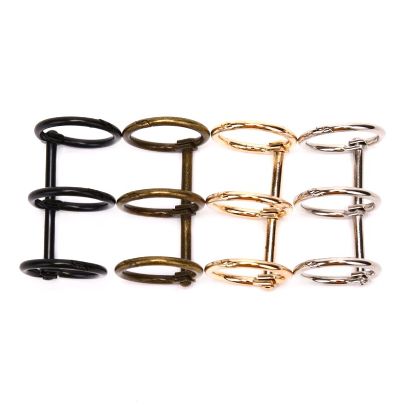 2Pcs Metal 3 Rings For Notebook Loose Leaf Book Binder Album Scrapbook Clips Metal Ring Binder Calendar Circle Office Stationery