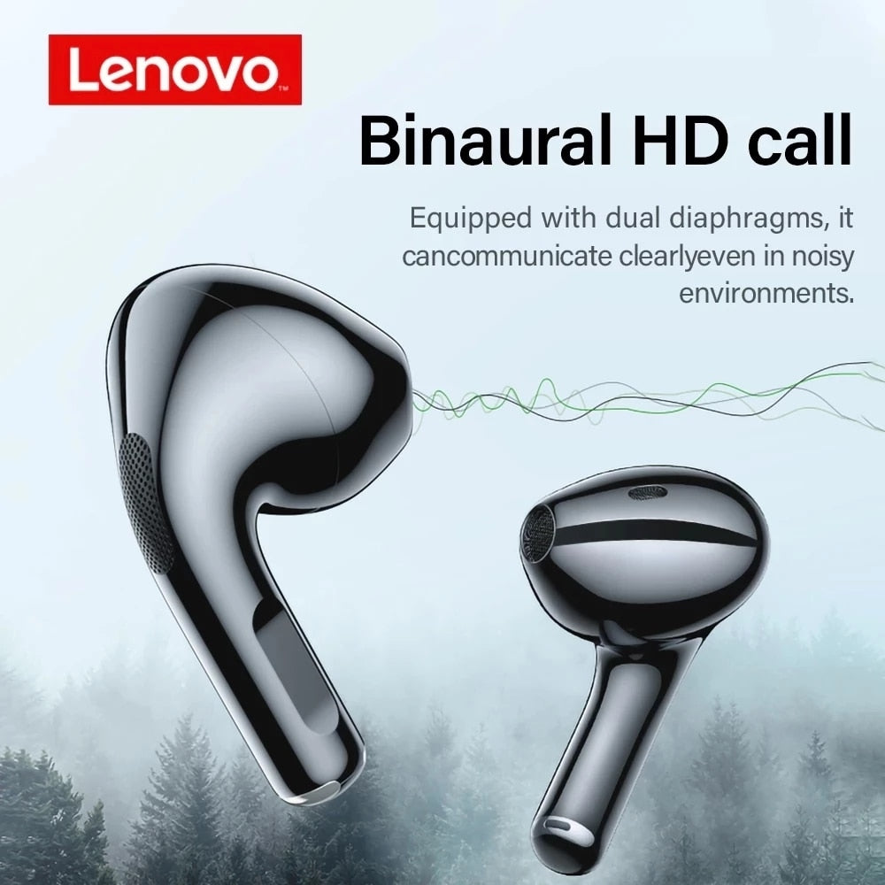 Lenovo-auriculares inalámbricos LP40, audífonos TWS con Bluetooth, Control táctil, deportivos, estéreo, para teléfono Android