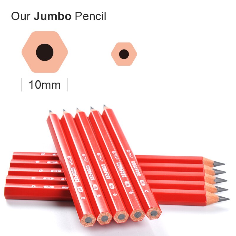 10/20/30 Pcs Short Jumbo Hexagonal HB #2 Graphite School Pencils Set for Kid and Child Pre-Sharpened Writing Stationery Supplies