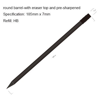 10pcs Black Wood Pencils HB 2B High Quality Customized Pencil Pre-sharpened Eraser Top for Choose School Office Supplies