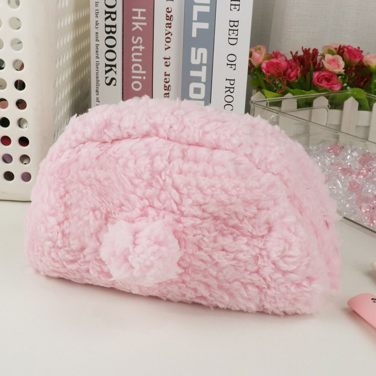 Kawaii Plush Pencil Case Bag Cute Pen Pouch Box Large Capacity Student Back to School Supplies Korean Stationery for Girls