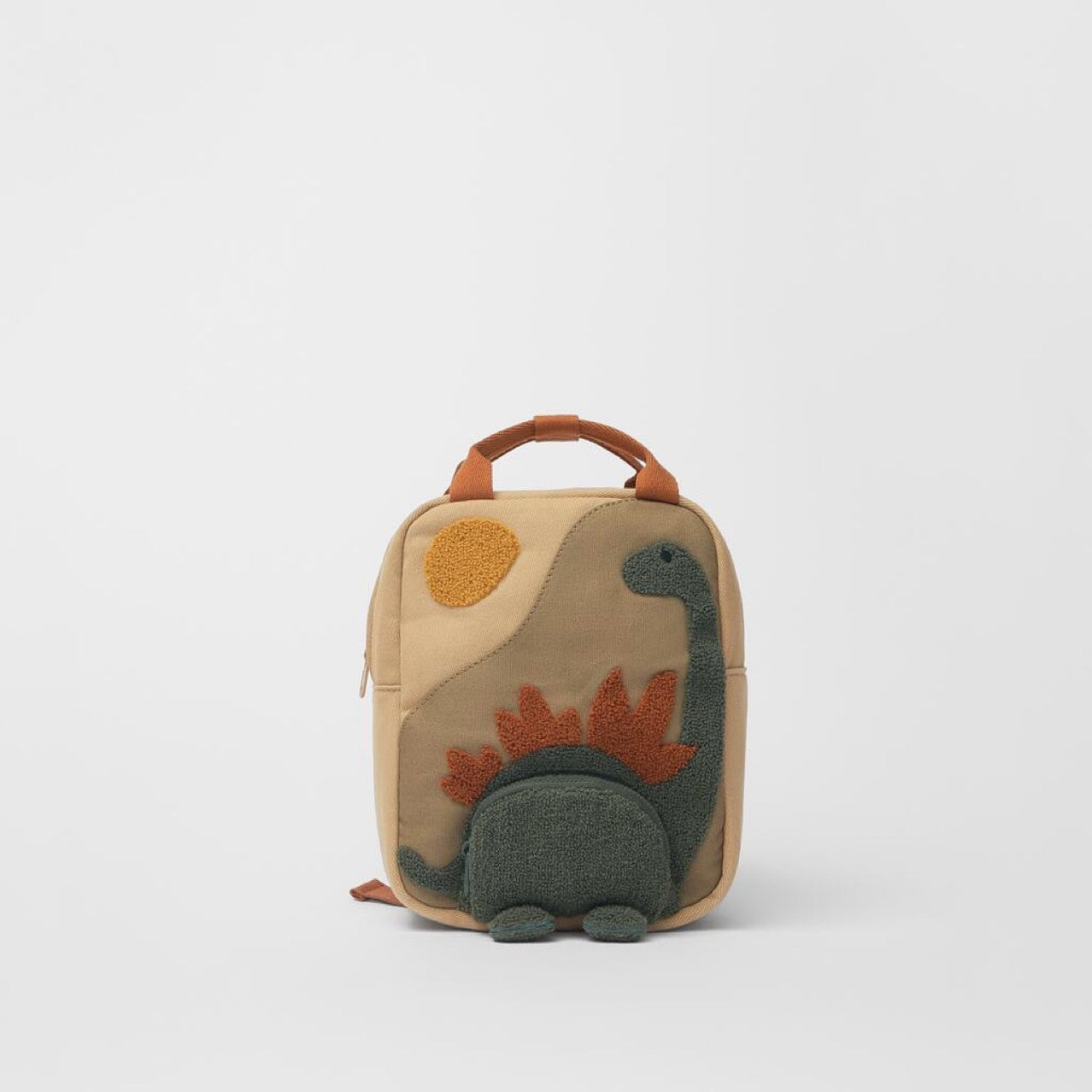 dinosaurs print canvas mini backpack purse New Embroidery Sun Long Neck Small Dinosaur Backpack Hook Hair Embroid