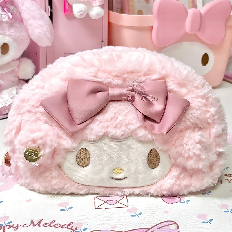 Kawaii Plush Pencil Case Bag Cute Pen Pouch Box Large Capacity Student Back to School Supplies Korean Stationery for Girls