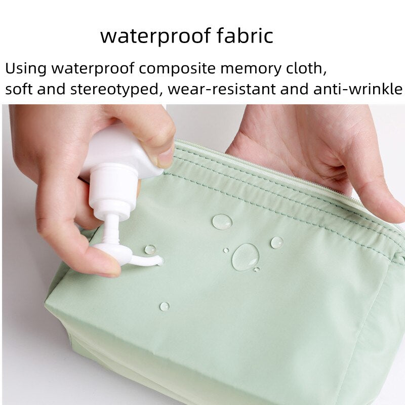 Travel Makeup Bag Small Pouch Organizers Storage Travel Essentials Gadgets Ziploc Waterproof Women's Cosmetic Bag Makeup Case