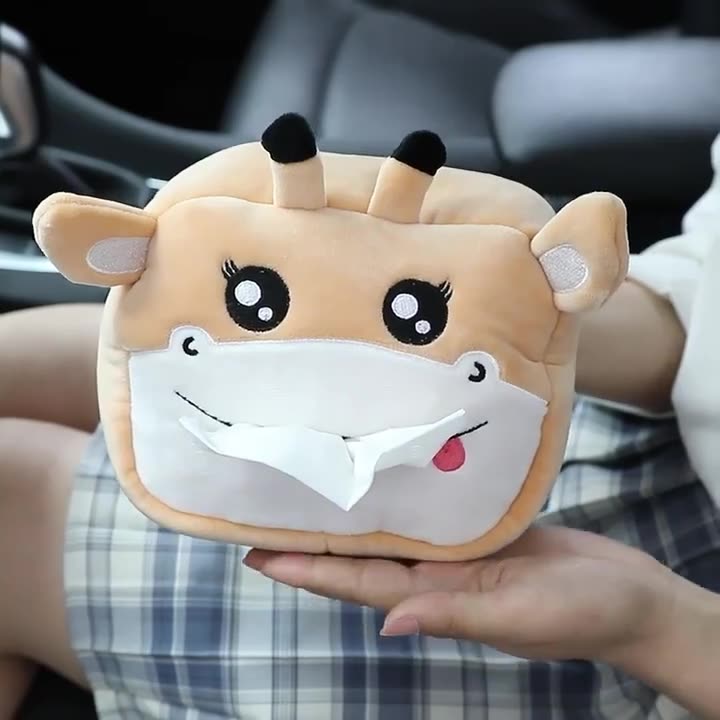 Tissue Boxes Creative Tissue Box Soft Cartoon Paper Napkin Case Cute Animals Car Paper Boxes Lovely Napkin Holder for Car Seat