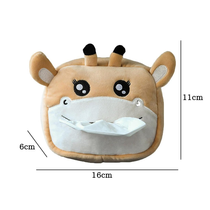 Tissue Boxes Creative Tissue Box Soft Cartoon Paper Napkin Case Cute Animals Car Paper Boxes Lovely Napkin Holder for Car Seat