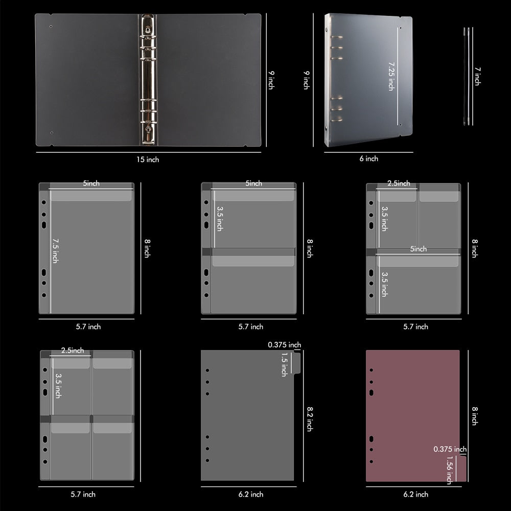 Die Storage Book Binder Die and Stamp Storage Folder Page Protectors Pockets For Storaging Photos Documents Organized