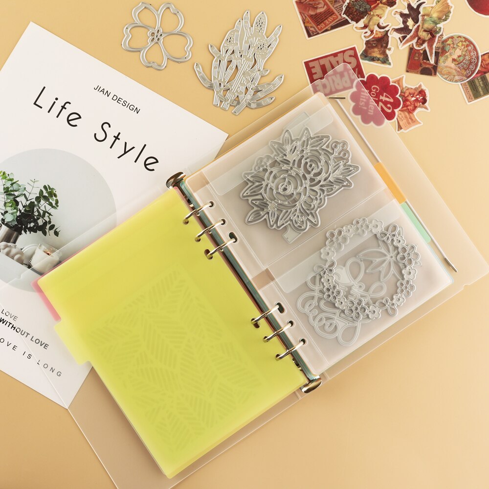 Die Storage Book Binder Die and Stamp Storage Folder Page Protectors Pockets For Storaging Photos Documents Organized
