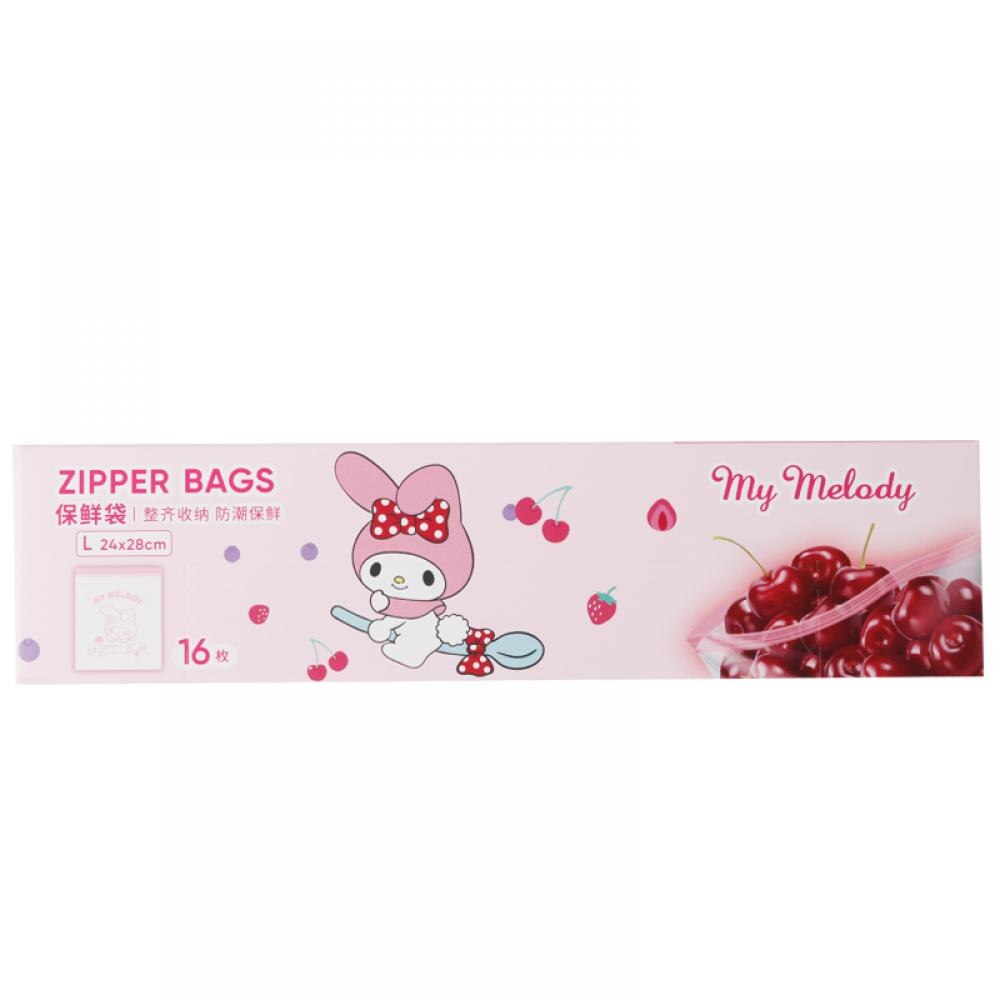 Kawaii Anime Sanrioed Kuromi Mymelody Cute Cinnamoroll Zip-Up Food Ziplock Bag Sealed Ziploc Storage Bag Home Travel Gift