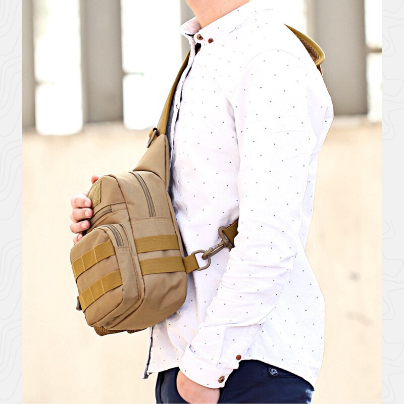 Men Tactical Shoulder Bag Hiking Backpack Nylon Outdoor Hunting Camping Fishing Molle Army Trekking Military Chest Sling Bag