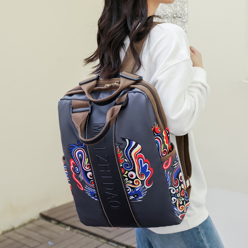 Fashion Designer Backpacks Female Canvas Bagpack Women Large Travel Bags School Backpack for College Students Shoulder Bag