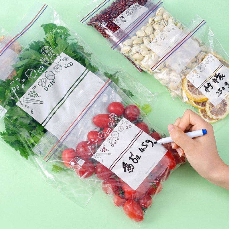 10/15/20pcs PE Food Grade Seal Bags Resealable Transparent Zip Lock Bag Sealing Plastic Storage Bag Fresh Ziploc For Keeping Foo