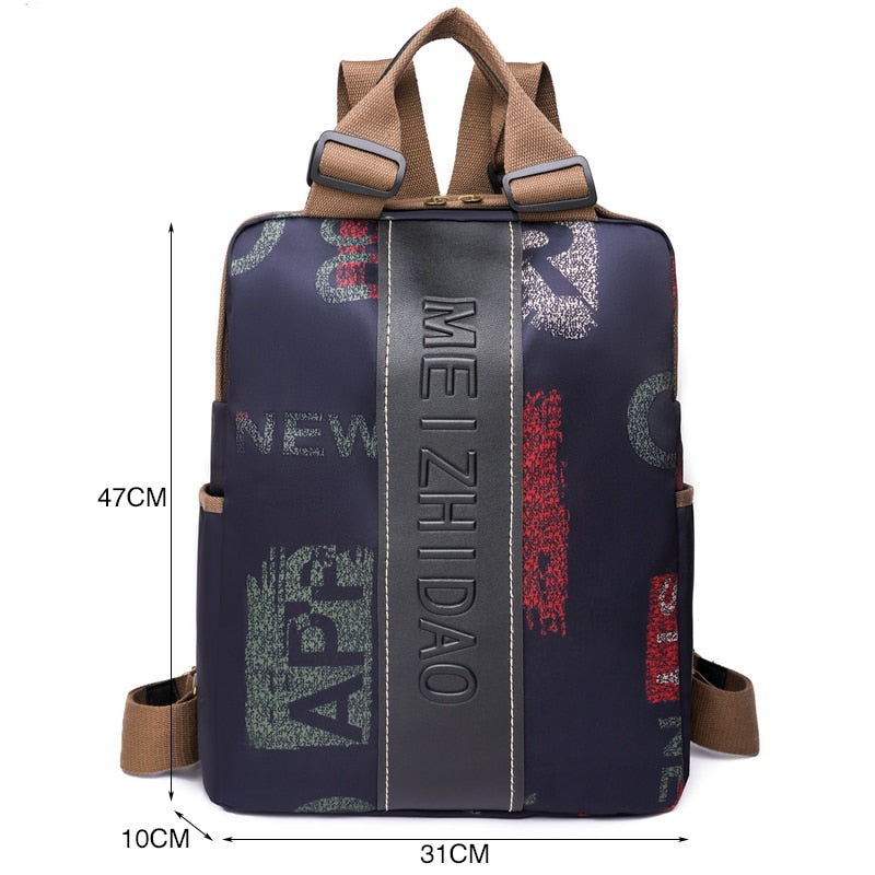 Fashion Designer Backpacks Female Canvas Bagpack Women Large Travel Bags School Backpack for College Students Shoulder Bag