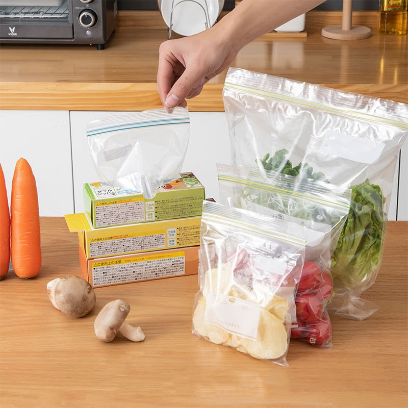 10/15/20pcs PE Food Grade Seal Bags Resealable Transparent Zip Lock Bag Sealing Plastic Storage Bag Fresh Ziploc For Keeping Foo