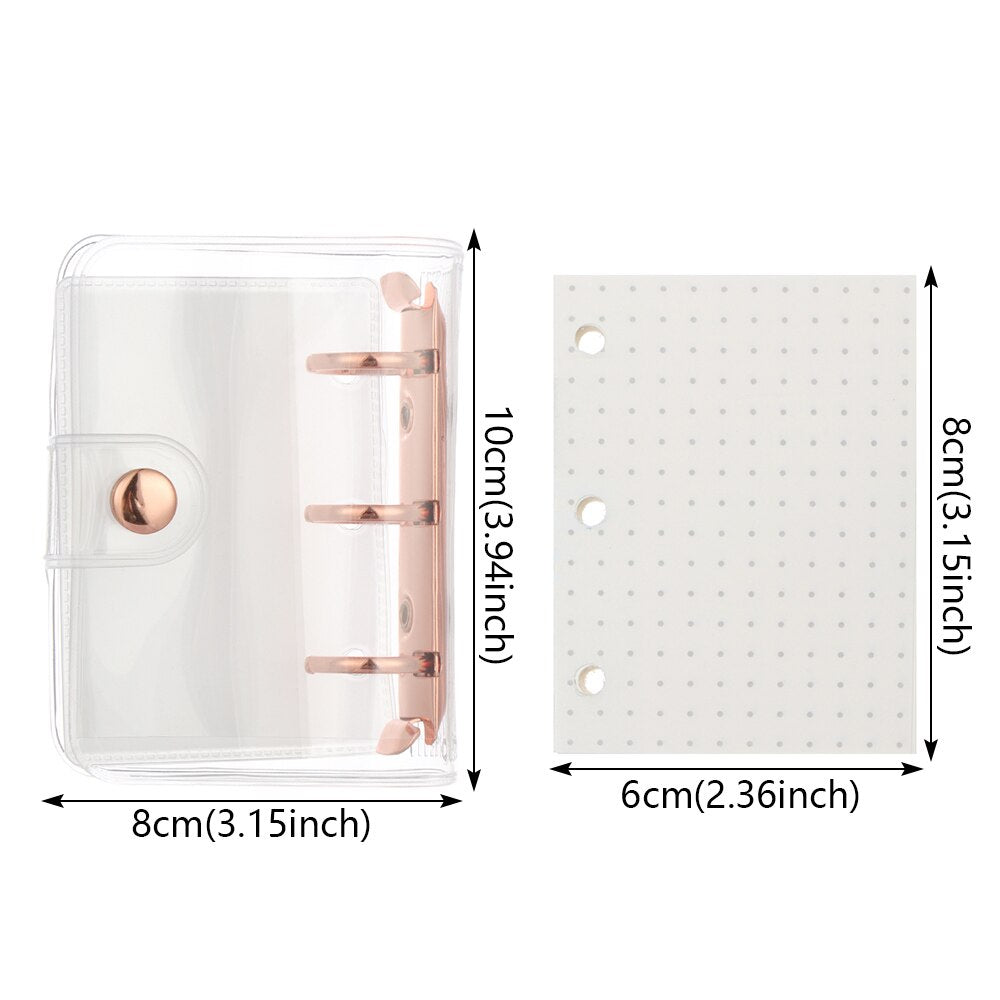 3 Hole Creative Loose-leaf Refill Notebook Cover Mini File Folder Hand Account Diary Ring Binder Inner Pages Diary Book