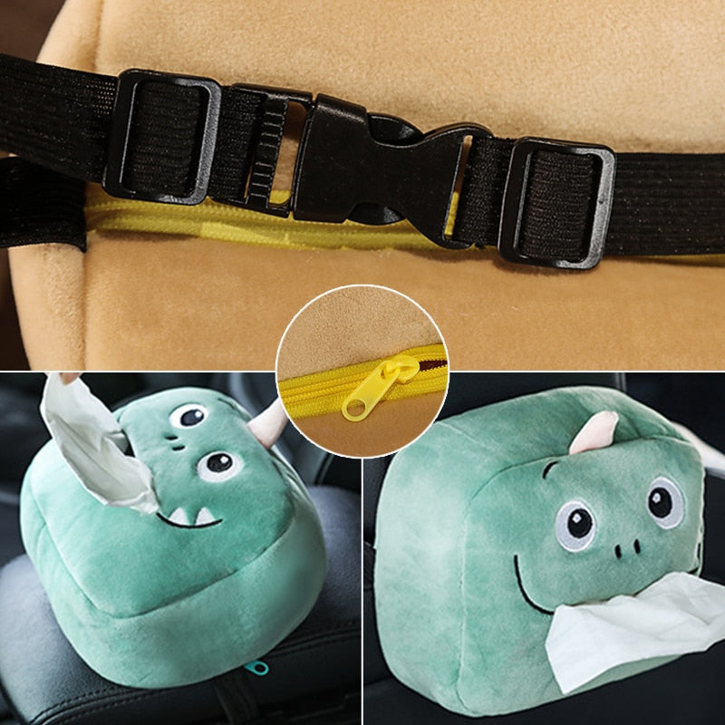 Tissue Boxes Creative Tissue Box Soft Cartoon Paper Napkin Case Cute Animals Car Paper Boxes Lovely Napkin Holder for Car Seat