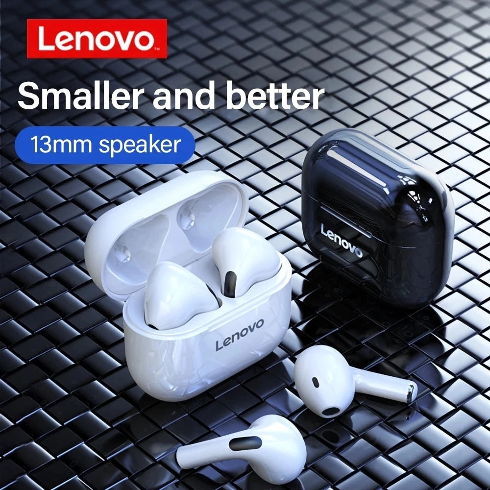 Lenovo-auriculares inalámbricos LP40, audífonos TWS con Bluetooth, Control táctil, deportivos, estéreo, para teléfono Android